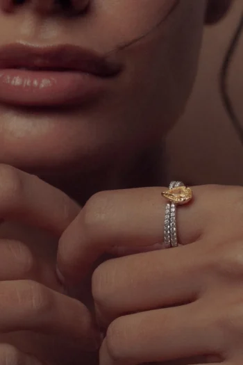 The Wishbone Pear Ring