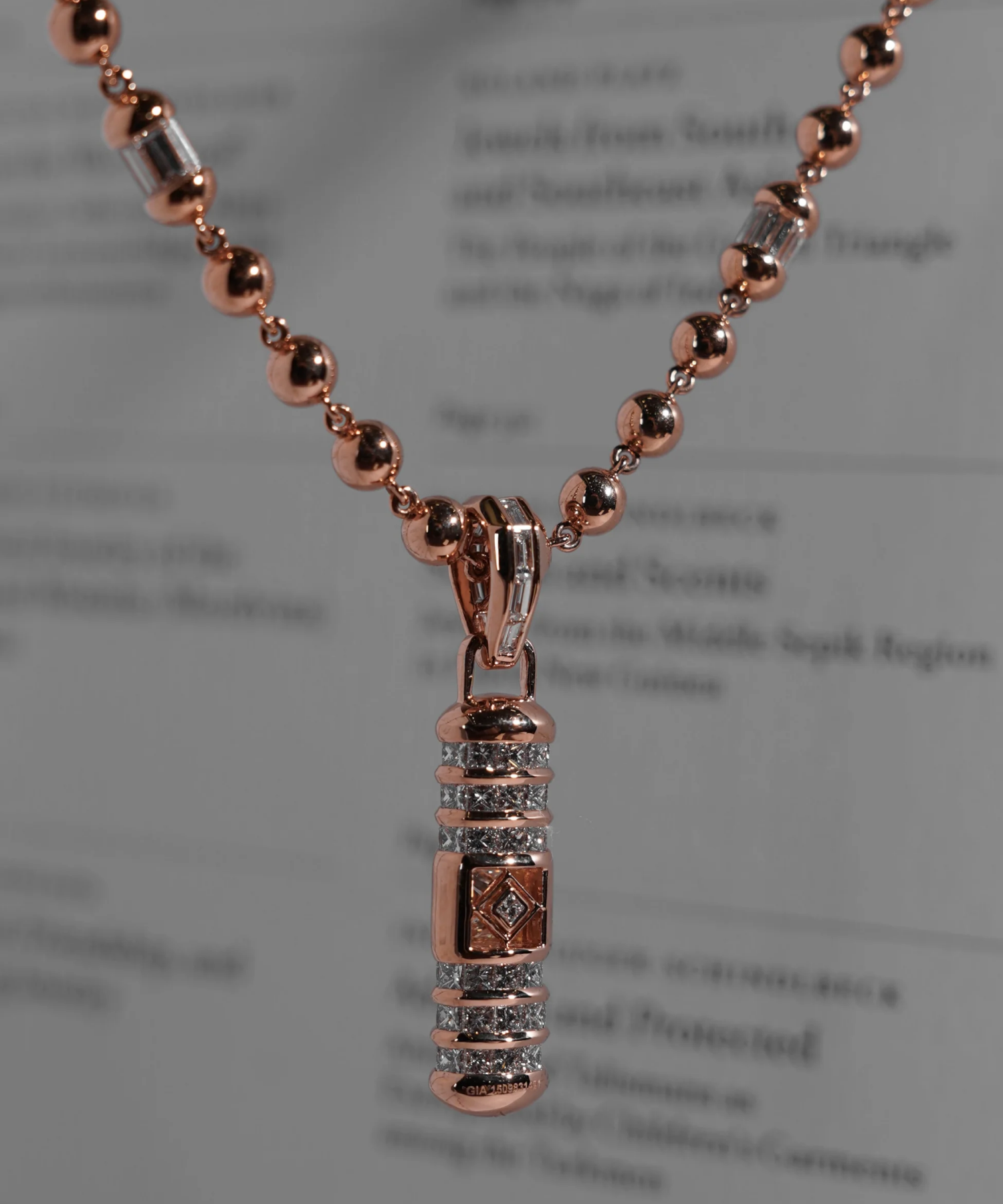 Diamond Dose Pendant Rose Gold 1