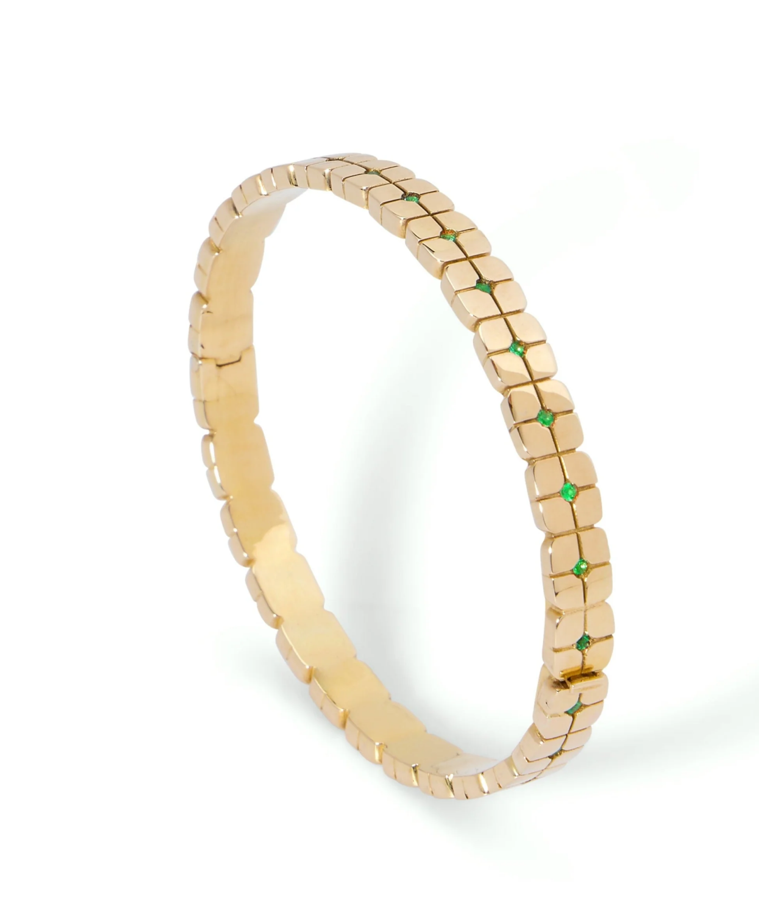 Petit Logograph Emerald Bangle